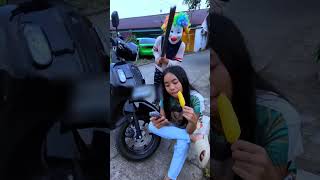 Riska Vlog Asyik Makan Es Krim Main HP Ada Badut Nakal Sakura Horor Tili Tili Boom [upl. by Baskett]