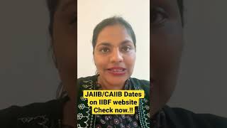 JAIIB CAIIB Exam Dates Available at IIBF website shorts [upl. by Iaj]