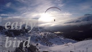 paragliding  early bird  riederalp switzerland  beauty of paragliding [upl. by Brittney409]