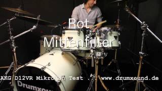 AKG D12VR  Bass Drum Mikrofon Test  wwwdrumxoundde [upl. by Eusebio]