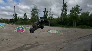 Raw footage from the HBX 16889APro RC on a skate park 13 [upl. by Annhoj]