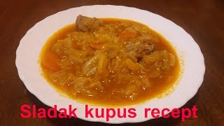 kako skuvati sladak kupus sa mesom recept [upl. by Amsirac64]