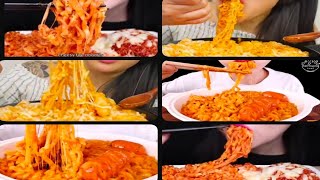 ASMR CHEESY NOODLES MUKBANG COMPILATION FT MELLAWNIE ASMRSAS ASMRJANE ASMR 🔀 [upl. by Petite912]