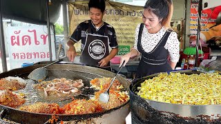 AmazingThe Best Delicious seafood Pad Thai in Bangkok Collection  thai street food [upl. by Yrrad206]