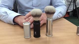 A Quick Look At Our Muhle Travel Shaving Brushes [upl. by Eugenle]