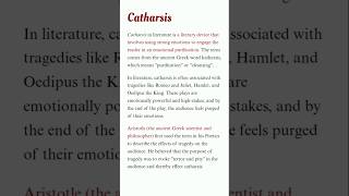 Literary term Catharsis  English Literature notes  shorts youtubeshorts english [upl. by Tod]