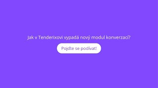 TENDERIX má modul konverzací 🤖 [upl. by Grieve]