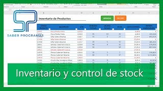 ✅ Cómo crear control de almacén INVENTARIO de ENTRADAS SALIDAS y STOCK en Excel [upl. by Lak]