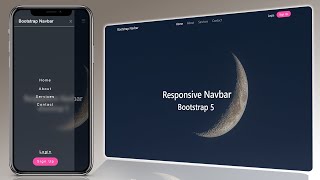 How To Make Responsive Navbar with Bootstrap 5  Step by Step Tutorial [upl. by Ljoka]