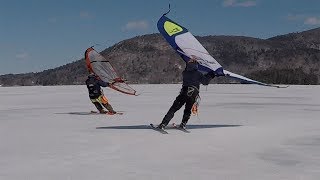 Squam Lake Kitewing Sailing 040419 [upl. by Eduj]