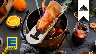 Feuerzangenbowle Rezept  Kultigen Punsch mit süßen Fruchtspießen selber machen  EDEKA [upl. by Kline]