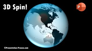 Realistic Spinning Globe Animation Effect in PowerPoint [upl. by Grider]