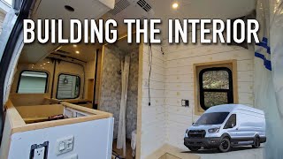 Building the Interior Kitchen and Bathroom  Ford Transit Camper Van Build EP 5 [upl. by Meagher]