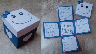 How to make explosion box for birthdaydiy gift boxbirthday explosion boxemankajahan [upl. by Rab]