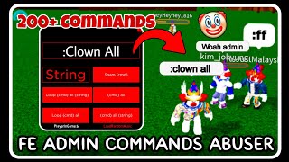 FE  Admin Commands Abuser Script  ROBLOX SCRIPTS  Over 200 Trolling Commands [upl. by Berkly]