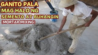 IDEYA SA PAG HALO NG SEMENTO AT BUHANGIN PARA SA PAG PALITADA [upl. by Htiekram]