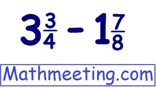 Subtracting mixed numbers [upl. by Elder]