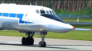 Very rare Tupolev Tu134UBL quotPinocchioquot Brilliant noise taking off RF6603933 [upl. by Atikehs]