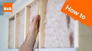 How to insulate amp plasterboard a stud wall [upl. by Alicea]