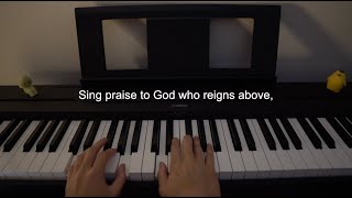 Sing Praise to God piano accompaniment with lyricshymn instrumentalworshippraisekaraokesing [upl. by Tamarah]