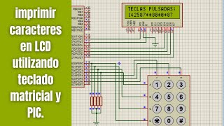 ✔ TECLADO MATRICIAL Y LCD CON PIC 16F877A  MICROCODE [upl. by Lyn]