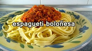 ESPAGUETI A LA BOLOÑESA  Recetas de Cocina Faciles Rapidas y Economicas de hacer [upl. by Cherrita]