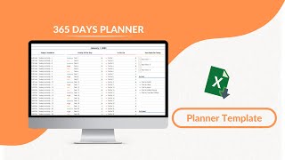 365 Days Planner Excel Template [upl. by Damara430]