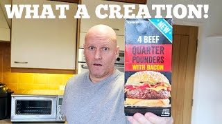 New 4 BEEF BURGER QUARTER POUNDERS WITH BACON Review [upl. by Fortier]