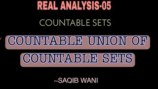 REAL ANALYSIS 05  Countable Union of countable sets  Countable sets  Denumerable union [upl. by Neroled]