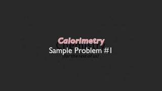 CALORIMETRY 01  Problem  Calc specific heat genChem [upl. by Ahsakal]