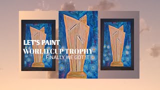 How to paint world cup trophy  very easy  step by step [upl. by Aved]