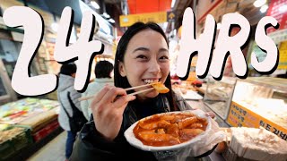 Eating the BEST KOREAN STREET FOOD in SEOUL [upl. by Kcirrag]