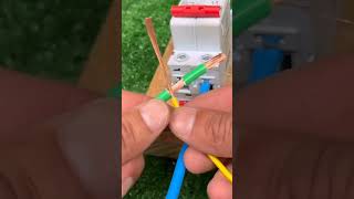 How to install wire correctly  Mcb wiring connection shorts short shortvideo tips [upl. by Hares81]