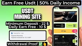 New USDT Site 2024  Best Usdt Investment Website  New Usdt Mining Site  New Usdt Earning Website [upl. by Aedrahs416]