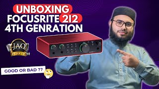 Unboxing Focusrite Scarlet 2i2 4th Generation  My Honest Review  2024  JAQ Studio Vlogs [upl. by Angus387]