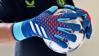 Adidas PREDATOR ACCURACY GL PRO HYBRID MARINERUSH Goalkeeper Gloves [upl. by Tellford280]