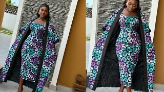 How to cut and sew a stylish kimono jacket with a beaded keyhole and side pocket [upl. by Inavihs]