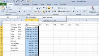 Excel Autofill  how to quickly enter Months Days Dates and Numbers without typing [upl. by Gebler]