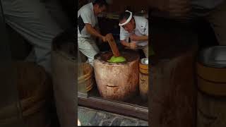 mochi pounding at nara japan Nakatanidou [upl. by Yeleek739]