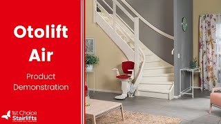 Otolift Air Curved Stairlift  How does a stairlift work [upl. by Ayardna]