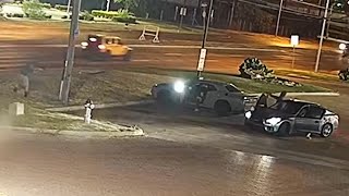 Video shows suspects carjack undercover cop in Dallas before shootout [upl. by Acireit563]