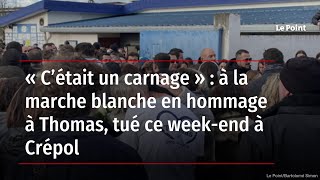 « C’était un carnage »  à la marche blanche en hommage à Thomas tué ce weekend à Crépol [upl. by Ahsla]