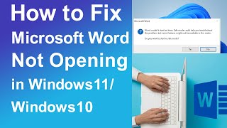 How To Fix Microsoft Word Not Opening in Windows11Windows10 [upl. by Konstanze]