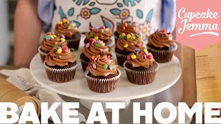 Bake At Home  Chocolate Cupcake Recipe amp Tutorial  Cupcake Jemma [upl. by Lhok961]