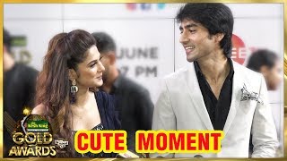 Jennifer Winget And Harshad Chopda CUTE MOMENTS On Zee Gold Awards 2018 [upl. by Neehsar]