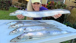 Florida Inshore Fishing for Ribbonfish how to catch clean amp cook [upl. by Howlyn]