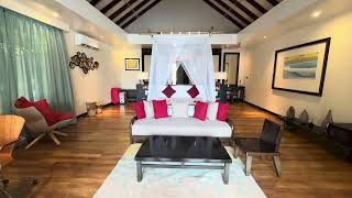 Sunset Beach Villa with Pool Room Tour  Atmosphere Kanifushi Maldives [upl. by Iadahs614]