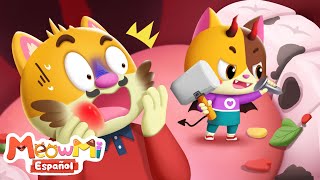 Ahí Hay Cinco Gérmenes de Caries  Más Canciones Infantiles  MeowMi Family Show Español🐱 [upl. by Rani476]