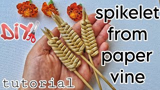 DIY spikelet from paper vine tutorial korb selber flechten papervine rattan diy diycrafts [upl. by Ednutey]