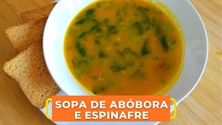 CALDOSOPA DE ABÓBORA COM ESPINAFRE SUPER NUTRITIVA [upl. by Haymes]